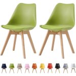 Mcc direct lot de 2 chaises de salle � manger de cuisine de bureau design eva (vert)