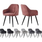 Mcc direct adrian lot de 2 chaises de salle à manger en daim synthétique avec pieds en métal rose vieilli ... Mcc direct adrian lot de 2 chaises de salle à manger en daim synthétique avec pieds en métal rose vieilli ...