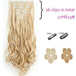 Mche extensionsextensions de cheveux onduls pour femmes 16 clips en fiber de haute temprature noires ...