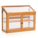 Mcombo 0160 serre � 2 �tages r�glable en hauteur en bois et polycarbonate