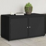 Mcs armoire de rangement jardin coffre de rangement extrieur noir 110x55x605 cm rsine tresse