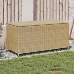 Mcs bote de rangement de jardin coffre de rangement extrieur mlange beige 190l rsine tresse