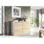 Meble masztalerz commode 6 tiroirs blanche sonoma 120 x 785 x 39 cm meuble de rangement - commode chambre ... Meble masztalerz commode 6 tiroirs blanche sonoma 120 x 785 x 39 cm meuble de rangement - commode chambre ...