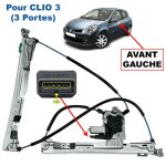 Partsline m�canisme l�ve vitre �lectrique avant gauche avec moteur confort compatible avec clio iii (3p) ...