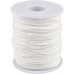 Mèche de bougie 1 rouleau de 61 m mèche de rechange en coton pour lampe brûleurs de lanternes lampes ... Mèche de bougie 1 rouleau de 61 m mèche de rechange en coton pour lampe brûleurs de lanternes lampes ...