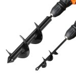 Mche tarire pour perceuse - vevor - lot de 2 - foret tarire de plantation - 40 x 220 mm et 80 x 300 ...