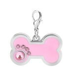 Mdaille didentification pour animaux de compagnie en alliage rose pendentif didentification du nom de ...