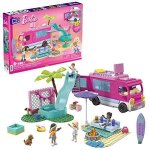 Jouet de construction - mega - camping - car de rve - 580 blocs - 4 mini - poupes barbie - mixte
