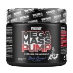 Mega mass pomp pre workout 270 g black currant - booster sans cafine  base de l - citrulline et l ...