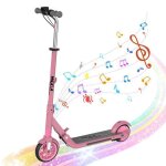 Mega motion trottinette �lectrique pliable rose avec poign�e et vitesse r�glable moteur 150w adapt�e ...