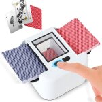 M�langeur de cartes automatique - otbact - 1 - 2 jeux - rechargeable - faible bruit - blanc