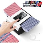 Melangeur de cartes automatique rechargeable double ? distributeur de cartes silencieux pour poker uno ...