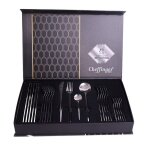 Mnagre 24 pices ensemble de couverts en acier inoxydable pour 6 personnes avec bote cadeau - argent ...