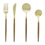 M�nag�re 24 pi�ces en inox ida 22cm marron