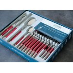 Mnagre 24 pices - set de couverts de table acier inox et abs pour 6 personnes - prsentation coffret ...