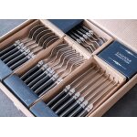 Mnagre 24pcs set de couverts de table acier inox et pour 6 personnes solidit extrme compatible lave ...