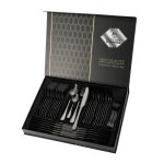 M�nag�re 48 pi�ces en acier inoxydable argent contemporain pour 12 personnes usage quotidien cuisine ...