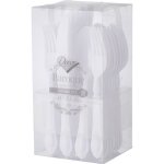 Mnagre 40 pices rutilisable baroque blanc - vaisselle de fte