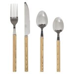 Mnagre inox 24 pices indonsie bois