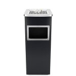 Mengda poubelle sur piedcendrier sur pied en mtal poubelle jardin rception cendrier amovible noir 35l ...