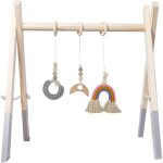 Mentin portique eveil en bois arche de jeux pour bb en bois avec jouets centre dactivits jouet fitness ...