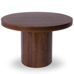 Menzzo table ronde extensible 110 - 260cm suzie bois noisette - table � manger