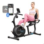 Vlo dappartement semi - allong merach 8 niveaux de rsistance magntique cran lcd poignes de frquence ...