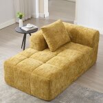 Meridienne canap� chaise longue confortable canap� moelleux avec coussinet poches lat�rale soign� et ...