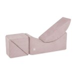 Mridienne chaise longue lit de repos modulable mousse pour bb enfants chambre denfant misioo velours ...