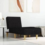 Meridienne salon - chaise longue noir tissu - fauteuil relax@469362