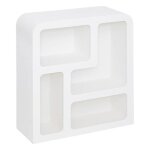 Meuble 4 niches soleya blanc 75x30cm - atmosphera createur dinterieur - blanc