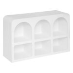 Meuble 6 niches soleya 110x715cm blanc - atmosphera createur dinterieur - blanc