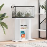 Meuble aquarium - vidaxl - 60 cm - bois ding�nierie - blanc - rangement pratique