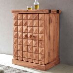Meuble bar 65 - 130x50x91 cm en sheesham massif naturel - raffy