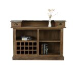 Meuble de bar en bois de cèdre recyclé et métal - spritz - rendez - vous déco Meuble de bar en bois de cèdre recyclé et métal - spritz - rendez - vous déco