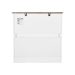 Meuble de bar - duoku - 80 x 35 x 80 cm - 3 niveaux de rangement - marron et blanc - panneaux de particules ...