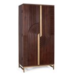 Meuble bar - giner y colomer - bois de manguier - m�tal - 179 cm - cerisier