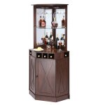 Meuble de bar - duoku - dangle - bois de ferme - noir - autonome - support pour verres Meuble de bar - duoku - dangle - bois de ferme - noir - autonome - support pour verres