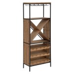 Meuble bar bakos frêne métal 60x160cm - atmosphera createur dinterieur Meuble bar bakos frêne métal 60x160cm - atmosphera createur dinterieur