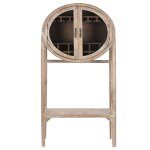 Meuble de bar meuble de rangement en bois de teck coloris naturel - longueur 75 x profondeur 40 x hauteur ...