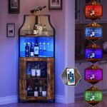 Meuble bar � vin armoire comptoir scandinave - armoire � vin de angle - jusqu� 45 bouteilles - 45x45x152cm ...