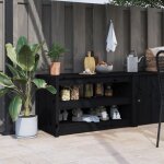 Meuble bas armoire buffet de cuisine bonnie armoire de cuisine dextérieur noir 106x55x64cm bois pin massif ... Meuble bas armoire buffet de cuisine bonnie armoire de cuisine dextérieur noir 106x55x64cm bois pin massif ...