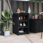 Meuble bas armoire buffet de cuisine bonnie armoire de cuisine dextérieur noir 55x55x92 cm bois pin massif ... Meuble bas armoire buffet de cuisine bonnie armoire de cuisine dextérieur noir 55x55x92 cm bois pin massif ...