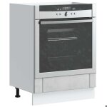 Meuble bas armoire buffet de cuisine bonnie armoire de four lucca gris bton bois ingnierie - belle ...