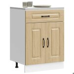 Meuble bas armoire buffet de cuisine bonnie armoire de cuisine kalmar ch�ne sonoma bois ding�nierie - ...