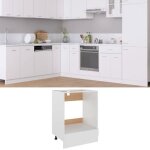 Meuble bas cuisine - armoire  four blanc 60x46x81 meuble de four riga blanc 60x46x815cm en - bois ...