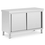 Meuble bas de cuisine armoire de travail professionnel avec double ouverture 140 x 60 cm