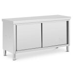 Meuble bas de cuisine armoire de travail professionnel avec double ouverture 160 x 60 cm