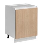 Meuble bas de cuisine - deconation - roma - beige - l 60 x h 81 x p 45 cm - design moderne