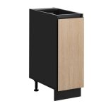 Meuble bas de cuisine - deconation - roma - noir / beige - l 30 x h 81 x p 45 cm - design moderne